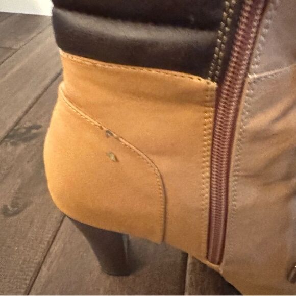 J.Lo Utility Lace Up Heeled Platform Work Boots 4” 8.5M - Picture 9 of 12